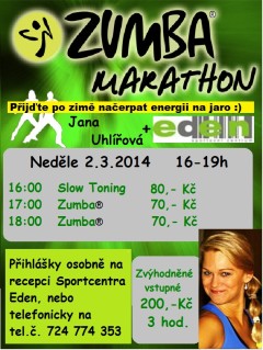 Zumba Maraton Eden březen 2014